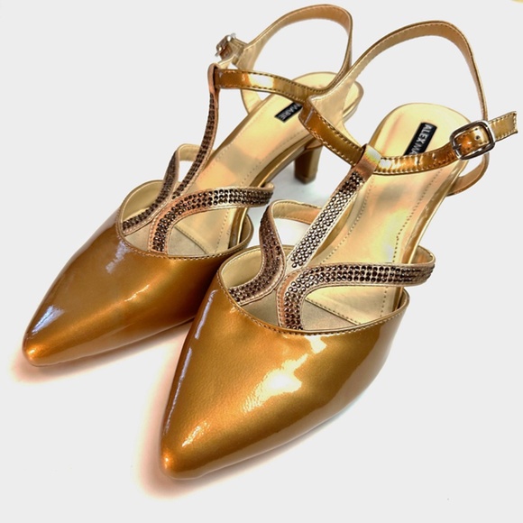 ALEX MARIE Gold Patent Leather Heels - Picture 7 of 7